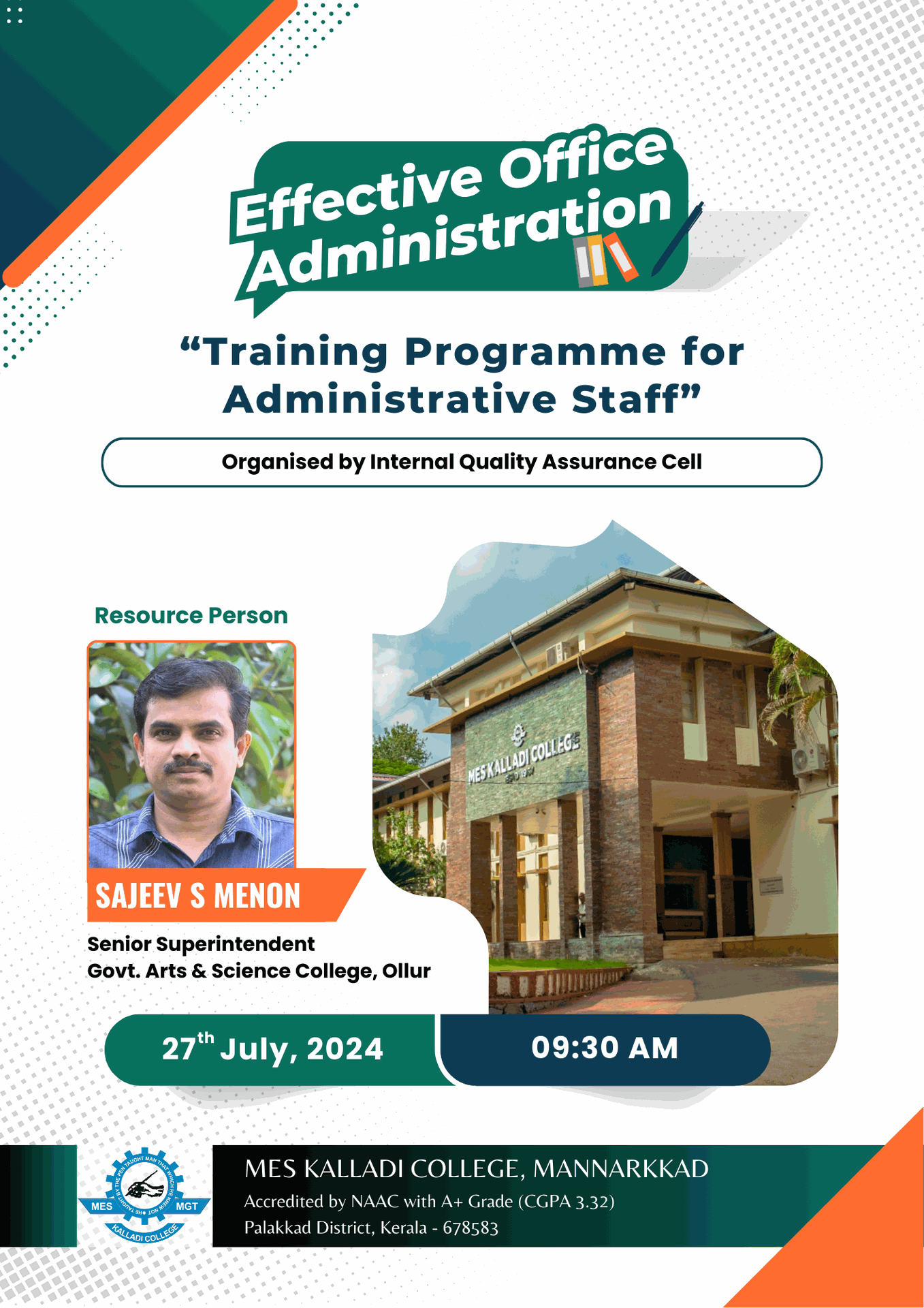 Effective Office Administration (Training Programme for Administrative Staff)