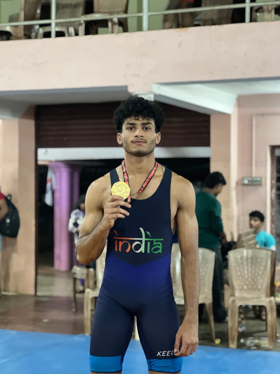 Ashiq,Calicut University Wrestling, Gold Medal; Miss under 20 Wrestling Championship 72 Kg Gold.